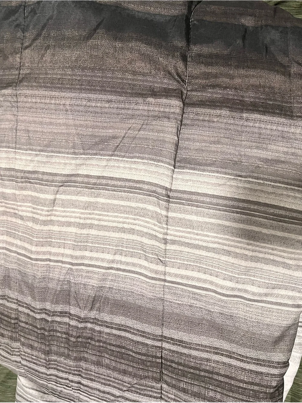 Gray Striped Comforter - Neutral Bedding